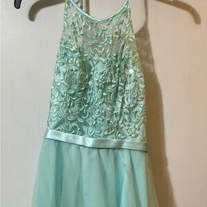 Mori Lee Aqua Lace Dress